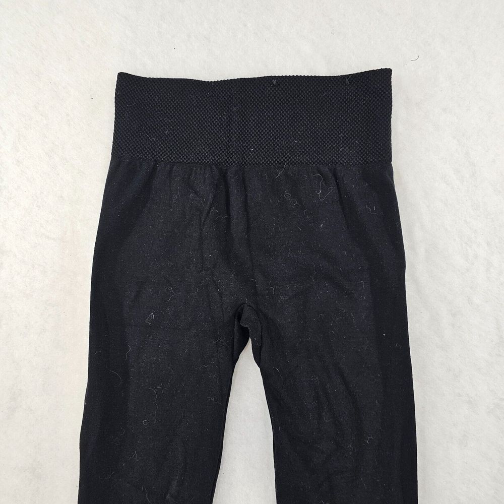 One 5 One Womens Leggings High Waisted Fleece Lined Pull On‎ Stretch Black L/XL - Picture 5 of 9